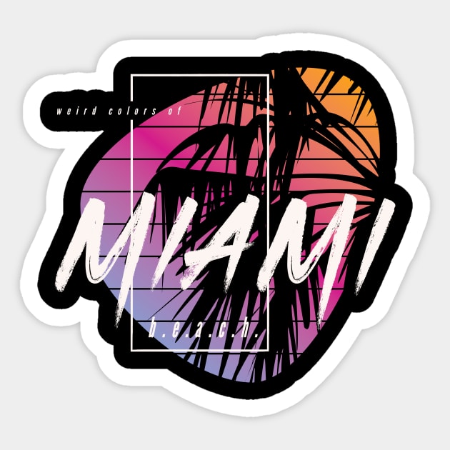 Miami Beach Sticker by SM Shirts